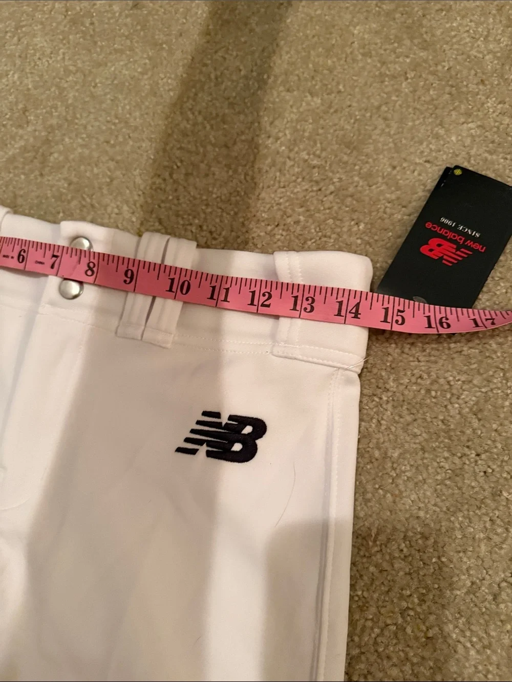 New Balance White Kids' Stretch Baseball Leggings